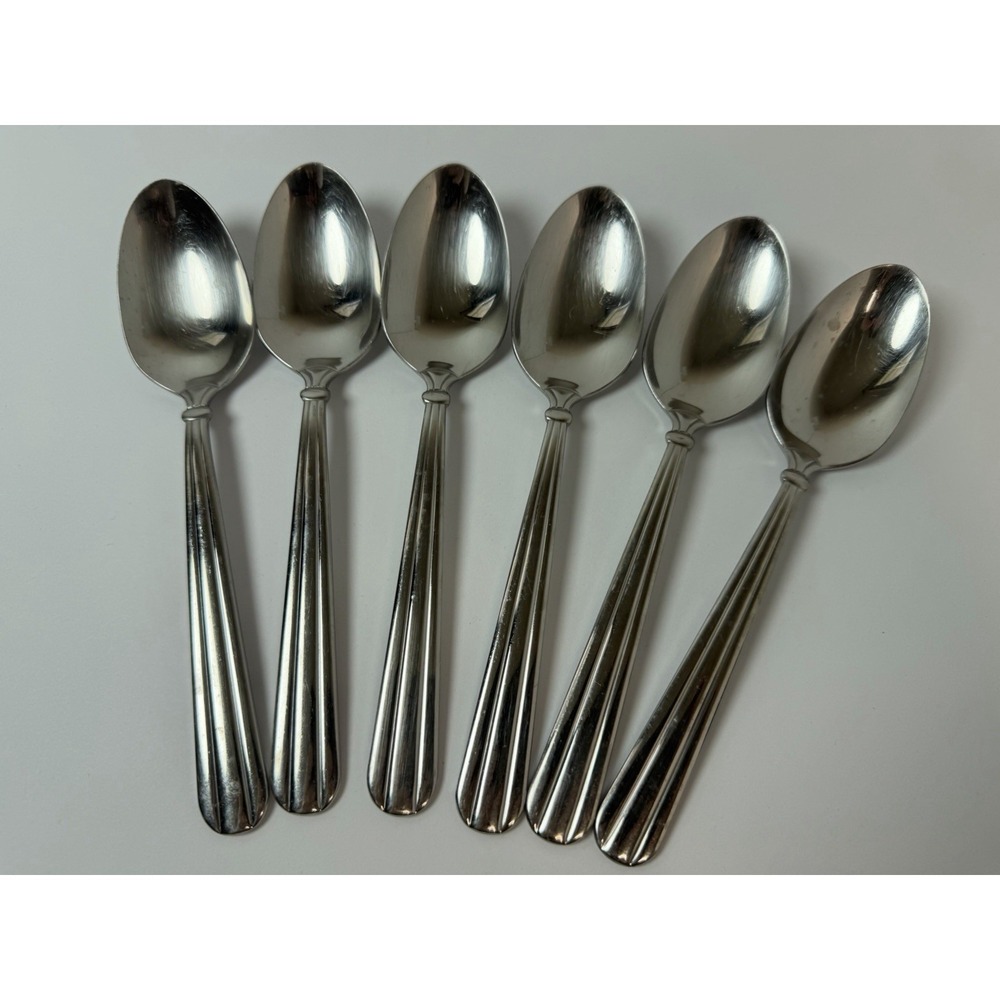 Oneida USA Unity Stainless Flatware 6 Soup Spoons